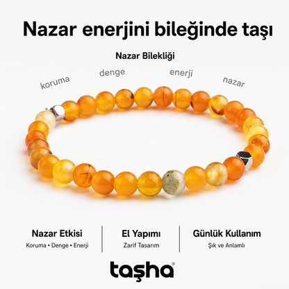 TAŞHA® Nazar Koruyucu Doğal Taş Bileklik