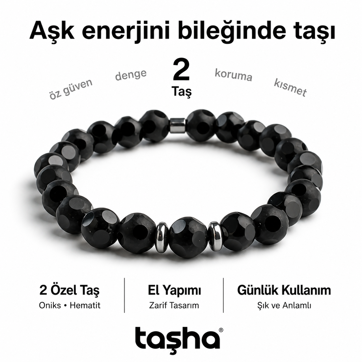 TAŞHA® Aşk & Kısmet Doğal Taş Bileklik