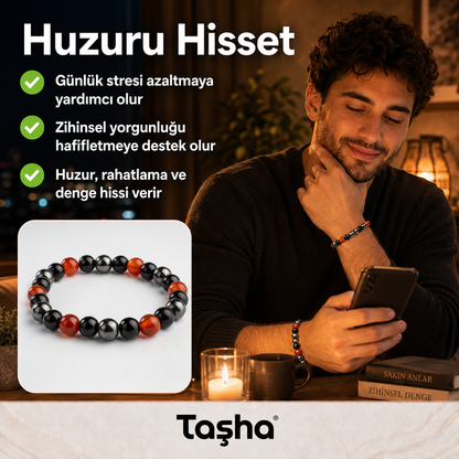 TAŞHA® Huzur & Stres Ametist Doğal Taş Bileklik