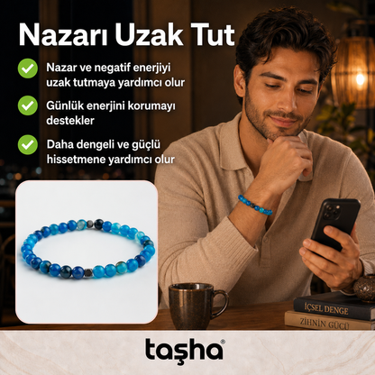TAŞHA® Nazar Koruyucu Doğal Taş Bileklik
