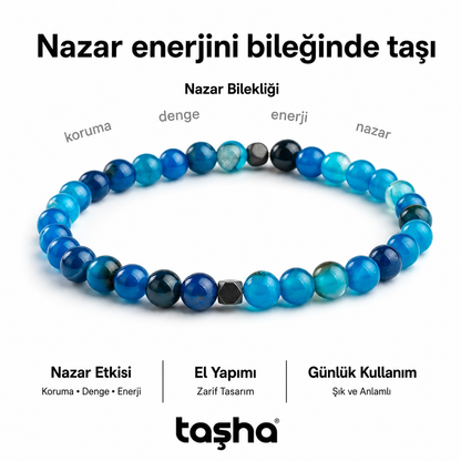 TAŞHA® Nazar Koruyucu Doğal Taş Bileklik